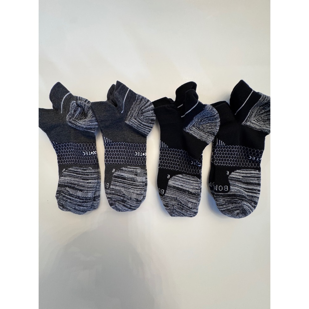 Bombas 4‎ Pairs Unisex Honeycomb Ankle Socks Size LARGE NEW